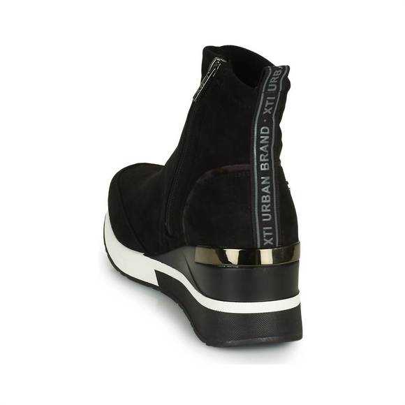NEW XTI women's wedge ankle booties in black - Picture 3 of 3